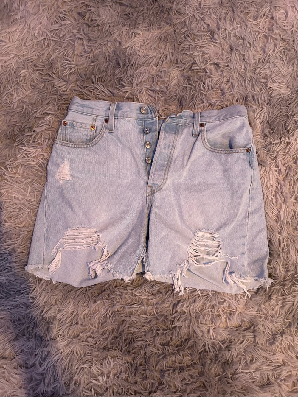 Levi and Strauss light wash jorts